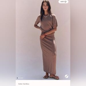 Free People Isabella Skirt Set XL Caribou